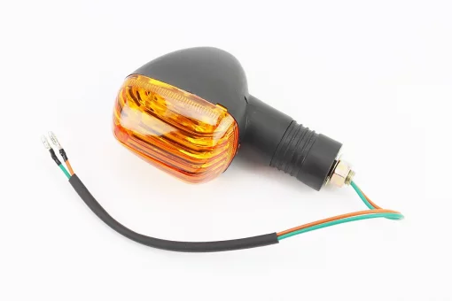 Поворот "maxi-1" чорний, помаранчове скло L-130mm, FIX-354495