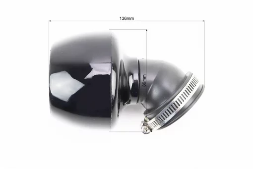 Фильтр воздушный нулевой 33мм 45град. "ТУРБИНА" черный, FIX-354644