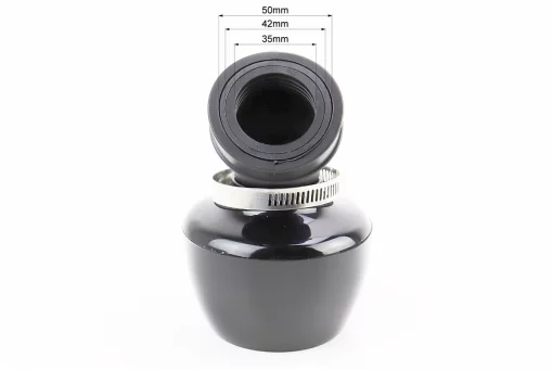 Фильтр воздушный нулевой 33мм 45град. "ТУРБИНА" черный, FIX-354644