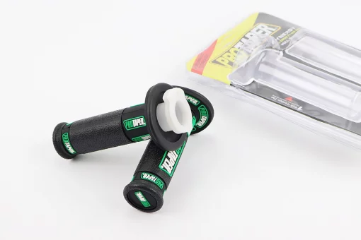 Рукоятка руля лев./пр. к-кт с вставкой, черно-зеленые, FIX-211043