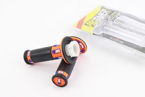 Рукоятка руля лев./пр. к-кт с вставкой, черно-оранжевые, FIX-211058