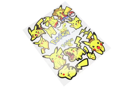 Наклейки набір світловідбивний 16шт "ПІКАЧУ" FG124 (24х30см), FIX-211121