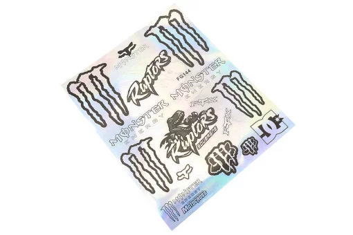 Наклейки набір світловідбивний 16шт "Monster" FG144LS (24х30см), FIX-211123