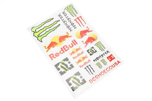 Наклейки набір світловідбивний 23шт "Monster-RedBull" (20х30см), FIX-211125