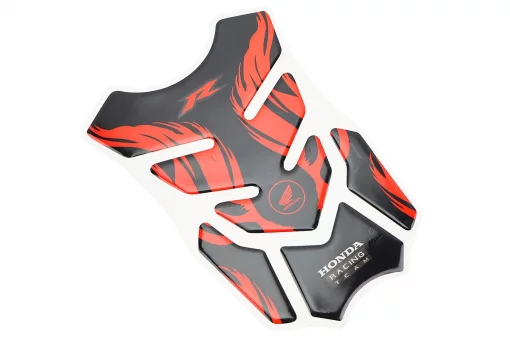 Наклейка защитная на бак топливный "HONDA RACING", черно-красный, FIX-211129