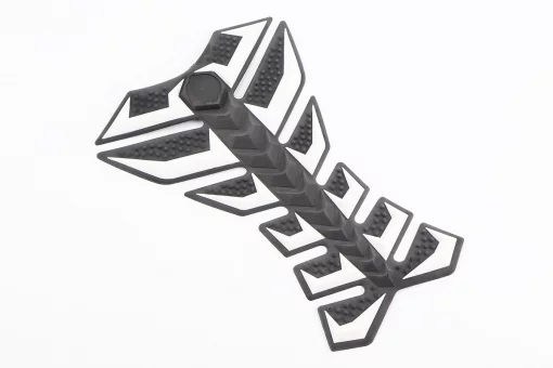 Наклейка защитная на бак топливный, "РЫБЬЯ КОСТЬ" бело-черная, FIX-211131