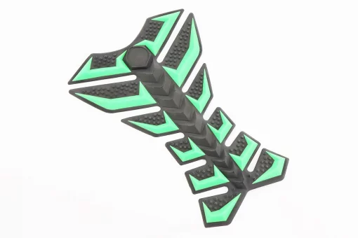 Наклейка защитная на бак топливный, "РЫБЬЯ КОСТЬ" зелёный-черный, FIX-211133