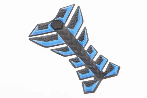 Наклейка защитная на бак топливный, "РЫБЬЯ КОСТЬ" сине-черный, FIX-211135