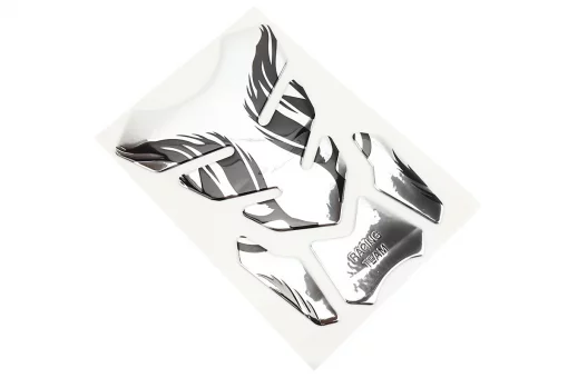 Наклейка защитная на бак топливный "RACING TEAM", серебристо-черный, FIX-211144