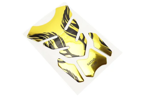 Наклейка защитная на бак топливный "RACING TEAM", желто-черный, FIX-211145