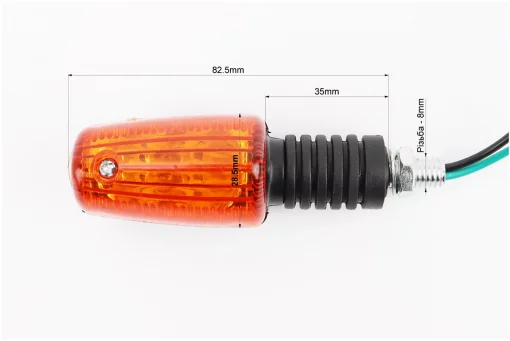Поворот "ромб" чорний (жовте скло) "міні", FIX-301092