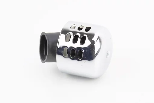 Фильтр воздушный нулевой 35мм 45град. "цилиндр" с колпачком ХРОМ, FIX-301217