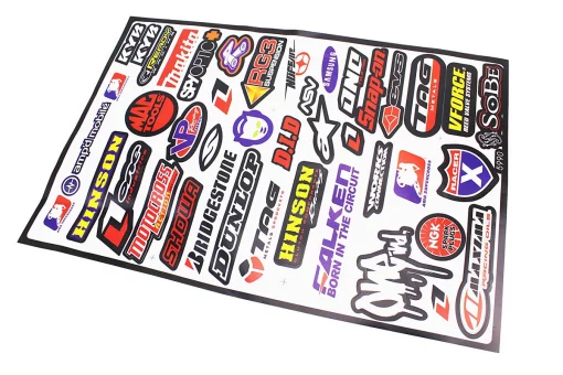 Наклейки на планшеті "MOTORSPORТ" набір 41шт 30х45, 5990, FIX-502260