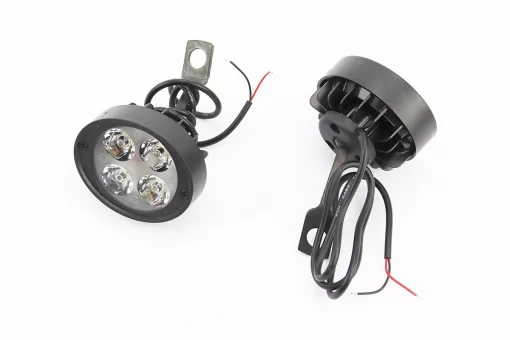 Фара дополнительная светодиодная влагозащитная (65*55mm) - 4 LED с креплением под зеркало, к-кт 2шт, FIX-324494