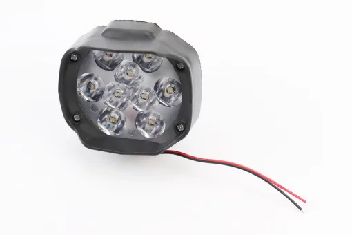 Фара дополнительная светодиодная влагозащитная - 9 LED, (77*64mm) с креплением, FIX-324495