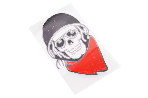 Наклейка "ЧЕРЕП в шоломі з окулярами" 130х90мм, світловідбиваюча, FIX-502368