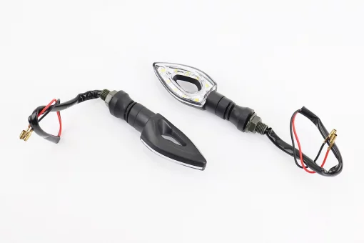 Поворот диодный LED СТРЕЛА с отверстием ЧЕРНЫЙ, 2шт (длинный), FIX-998196