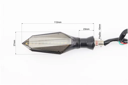 Поворот диодный на гибкой ножке LED СТРЕЛА тип 1"секвентальный", 2шт, FIX-998266