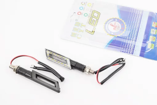 Поворот диодный LED ТОНКИЙ с отверстием, 2шт, FIX-998271