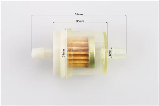 Фильтр топливный прозрачный без магнита большой (элемент - бумага), FIX-337057
