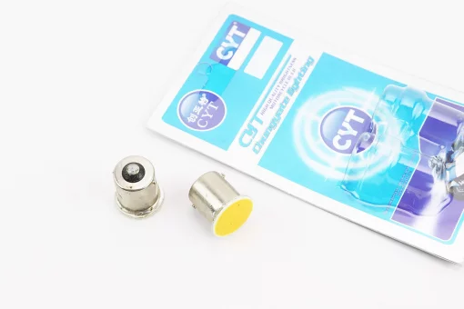 Лампа 1-диодная поворотов ЖЕЛТАЯ BAU15S, к-кт 2шт (под патрон PY21W), FIX-337454