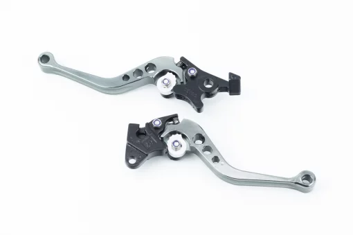 Рычаги руля к-кт TUNING с регулировкой нажатия (правый диск тормоз), графит, ЗЧ-СКУТЕР, YQ-337782