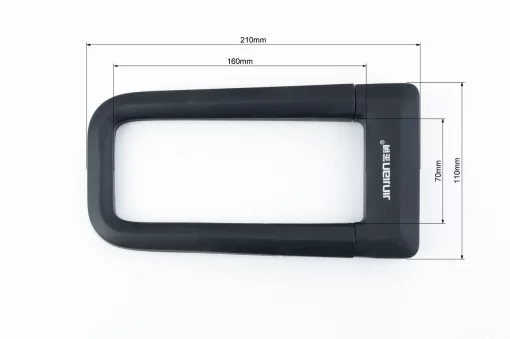 Замок протиугінний U-подібний 110x210 (70х160)мм, товщина скоби 14мм під ключ, чорний T626, ВЕЛОАКСЕСУАРИ, YQ-409787