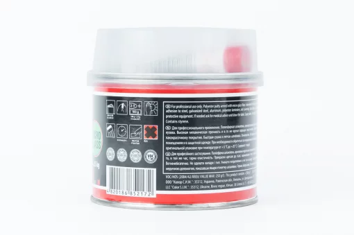 Шпаклёвка среднезернистая полиэфирная с микростекловолокном, зелёная "PUTTY MICRO GLASS", 250g, МОТОХІМІЯ, YQ-304944