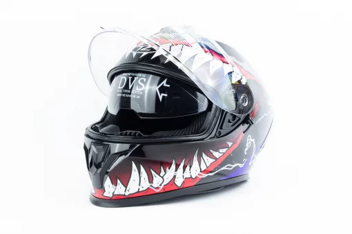 Шолом інтеграл (стандарт DOT) висувні окуляри TZ-333 L, чорний з малюнком, ШОЛОМИ, YQ-360636