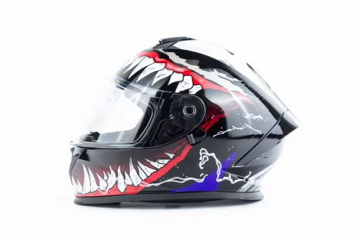 Шолом інтеграл (стандарт DOT) висувні окуляри TZ-333 L, чорний з малюнком, ШОЛОМИ, YQ-360636