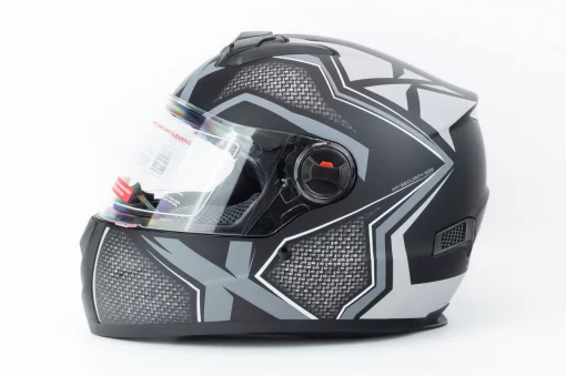 Шолом інтеграл з окулярами М61 S (55-56см), чорно-сірий мат, ШОЛОМИ, YQ-360646