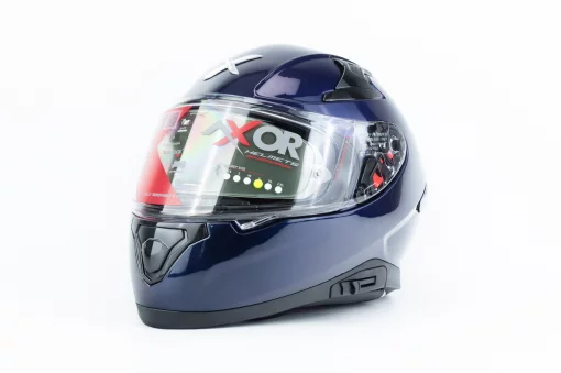 Шлем интеграл с пинлоком (стандарт DOT/ECE), выдвижные очки APEX L (59-60см), синий, ШОЛОМИ, YQ-360615