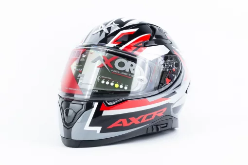 Шлем интеграл с пинлоком (стандарт DOT/ECE), выдвижные очки APEX STREAK L (59-60см), чёрно-красный, ШОЛОМИ, YQ-360622