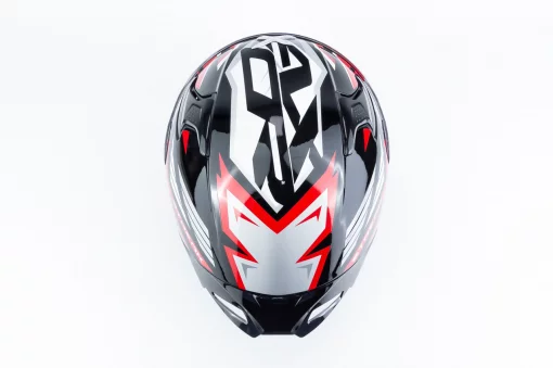 Шлем интеграл с пинлоком (стандарт DOT/ECE), выдвижные очки APEX STREAK L (59-60см), чёрно-красный, ШОЛОМИ, YQ-360622