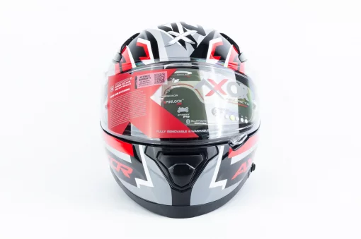 Шлем интеграл с пинлоком (стандарт DOT/ECE), выдвижные очки APEX STREAK М (57-58см), чёрно-красный, ШОЛОМИ, YQ-360620