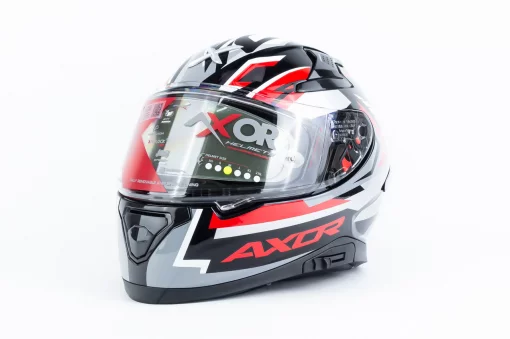 Шлем интеграл с пинлоком (стандарт DOT/ECE), выдвижные очки APEX STREAK М (57-58см), чёрно-красный, ШОЛОМИ, YQ-360620