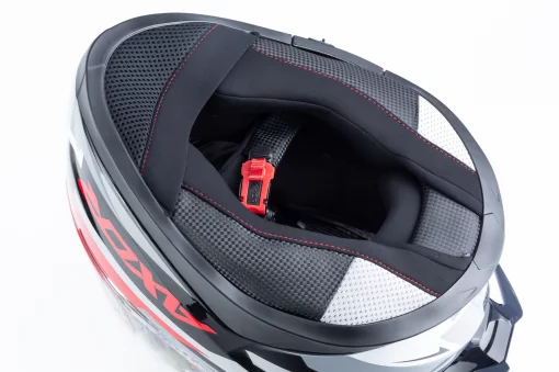 Шлем интеграл с пинлоком (стандарт DOT/ECE), выдвижные очки APEX STREAK М (57-58см), чёрно-красный, ШОЛОМИ, YQ-360620