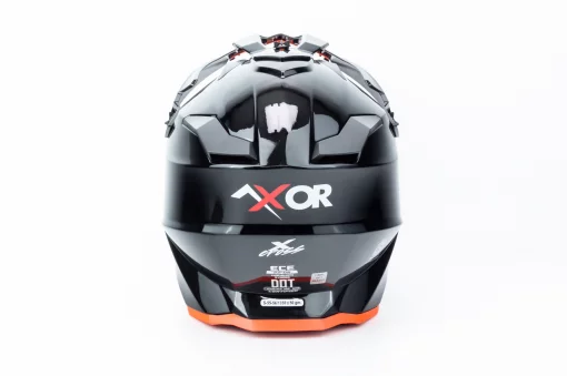 Шлем кроссовый (стандарт DOT/ECE) X-CROSS S (55-56см), чёрно-оранжевый, ШОЛОМИ, YQ-360653