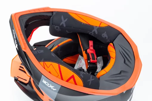 Шлем кроссовый (стандарт DOT/ECE) X-CROSS S (55-56см), чёрно-оранжевый, ШОЛОМИ, YQ-360653