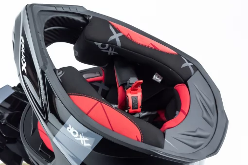 Шлем кроссовый (стандарт DOT/ECE) X-CROSS S (55-56см), чёрно-красный, ШОЛОМИ, YQ-360651