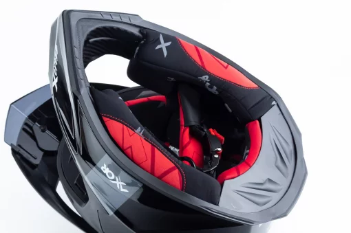 Шлем кроссовый (стандарт DOT/ECE) X-CROSS М (57-58см), чёрно-красный, ШОЛОМИ, YQ-360624