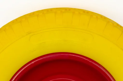 Колесо на тачку "ПІНОПОЛІУРЕТАН" 4,00-6, пром-підшипники під вісь 12мм, жовто-червоне, ШИНИ, YQ-303722