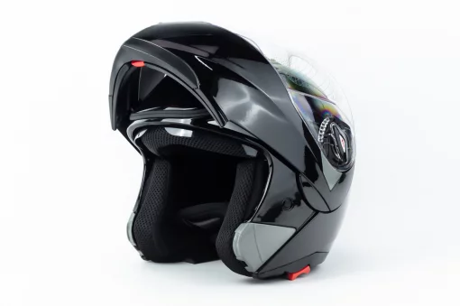 Шлем модуляр с откидным подбородком, выдвижные очки F-158 М (57-58см), чёрный, ШОЛОМИ, YQ-360643