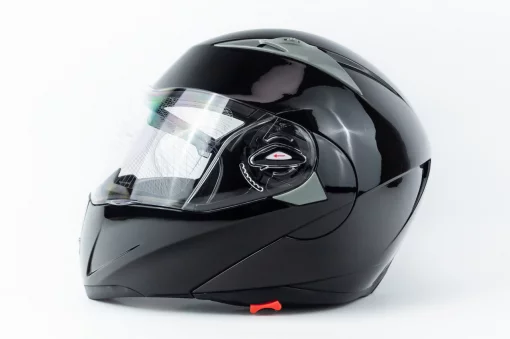 Шлем модуляр с откидным подбородком, выдвижные очки F-158 М (57-58см), чёрный, ШОЛОМИ, YQ-360643