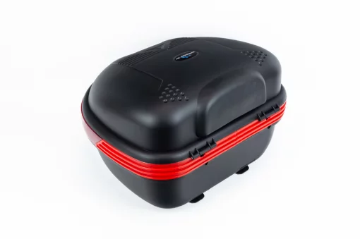 Кофр средний (пластмассовый) 445x385x280мм, крепл. быстросъёмное, чёрный матовый LX-809+ШЛЕМ, КОФРИ, YQ-330183