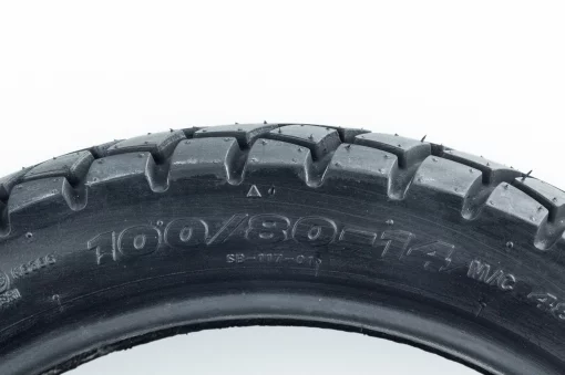 Шина 100/80-14 бескамерная, шипованная STREET ENDURO SB-117, ШИНИ, YQ-353598