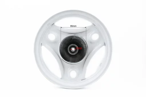 Диск колісний передній Honda DIO бараб. гальмо (сталевий), білий, YQ-363582