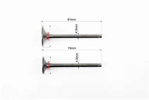 Клапана впускний (H-80,5; D-29), випускний (H-79; D-24) к-кт 2шт, 150cc Keeway, 125-150сс 4Т, YQ-310489
