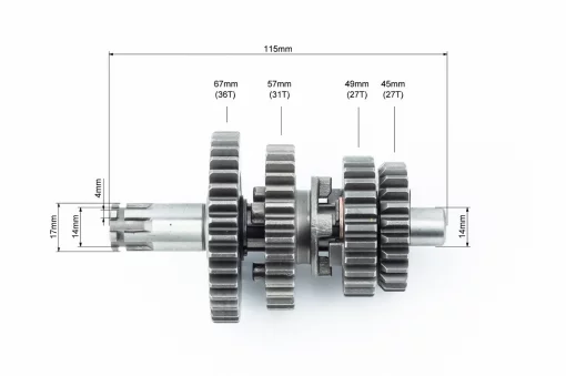 Коробка передач (два вала с шестернями), d-14мм под сепаратор, DELTA, YQ-318107