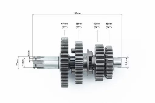 Коробка передач-вал вторичный с шестернями, DELTA, YQ-357278